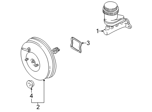 2002 Chrysler Sebring Power Booster Seal Diagram for MB928711
