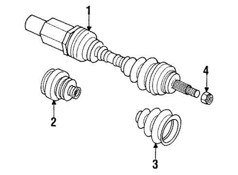 1995 Chrysler New Yorker Outer Joint Assembly Diagram for 4798999