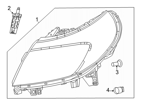 2024 Ram ProMaster EV Bulbs Diagram