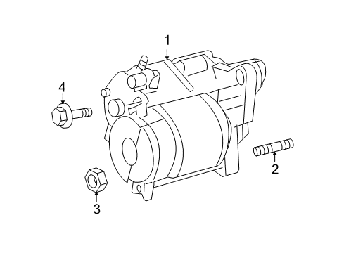 2006 Dodge Ram 1500 Starter Stud Diagram for 6506151AA