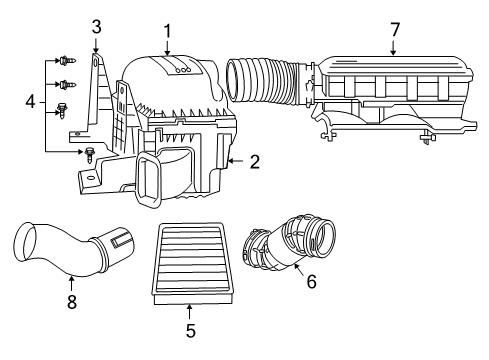 2005 Dodge Ram 1500 Resonator Diagram for 53032463BC