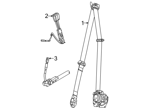 2024 Dodge Charger Daytona Front Seat Belts Diagram
