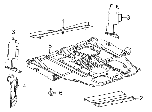 2015 Chrysler 200 Shield Diagram for 68206396AE