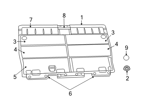 2009 Chrysler Town & Country Frame, Beige Diagram for 1MF06DK5AA