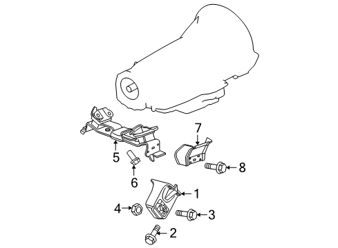 2008 Jeep Grand Cherokee Motor Mount, Driver Side Diagram for 52090297AG