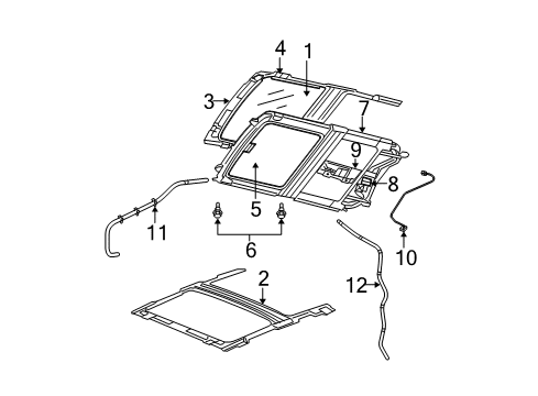 2009 Dodge Ram 2500 Sunshade Diagram for 1AQ73BD1AA