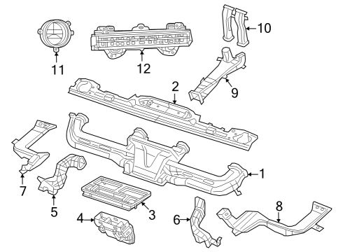 2024 Jeep Wrangler Duct Assembly Diagram for 68535708AC
