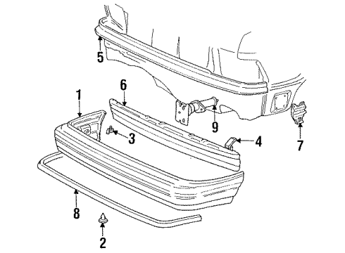 1992 Dodge Shadow Reinforcement Plate Diagram for 4451859