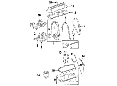 1997 Jeep Cherokee Crankshaft Damper Washer Diagram for J3230155