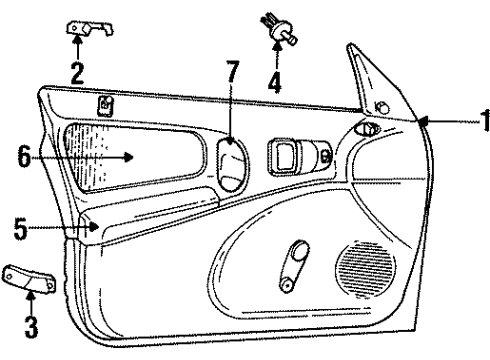 1995 Dodge Neon Armrest Diagram for FC77PD5