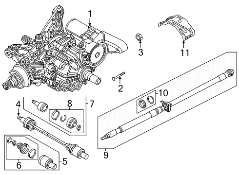 2025 Dodge Hornet Inner CV Joint Boot, Rear Diagram for 68267180AA