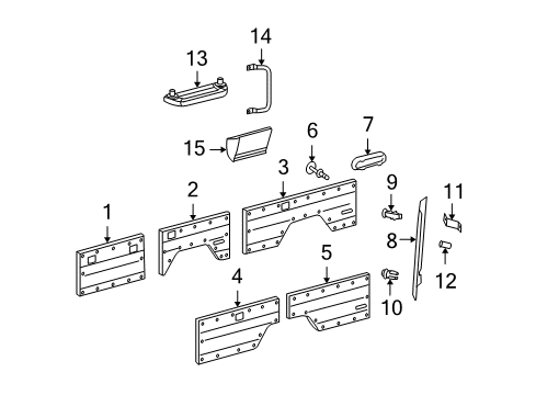 2005 Dodge Sprinter 2500 Corner Panel, Driver Side Diagram for 5104291AA