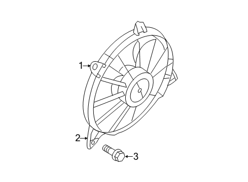 2011 Dodge Journey Fan Assembly Insulator Diagram for 68038243AA