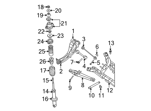 2012 Dodge Caliber Isolator Bushing, Lower Diagram for 5151285AA