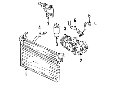 1998 Dodge Stratus Discharge Hose Diagram for 4610068