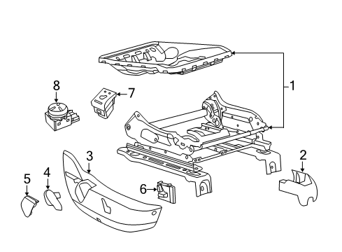 2012 Chrysler 300 Adjust Lever, Beige, Front Passenger Side Diagram for 1UV72HL1AA