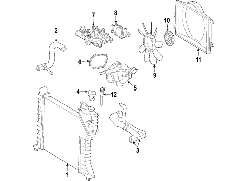 2005 Dodge Sprinter 2500 Water Pump Gasket Diagram for 5080144AA