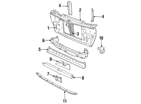 1987 Dodge Daytona Radiator Support Diagram