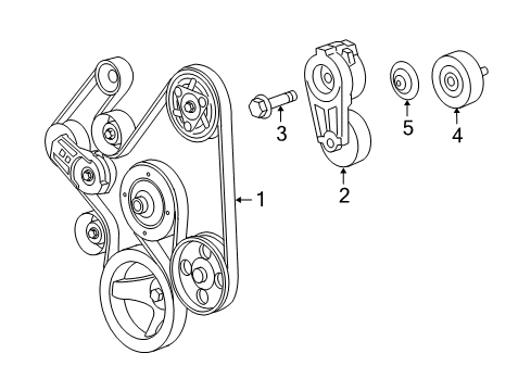 2008 Jeep Grand Cherokee Serpentine Belt Diagram for 4891587AB