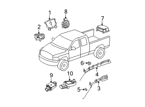 2007 Dodge Ram 1500 Diagnostic Unit Diagram for 4896181AC
