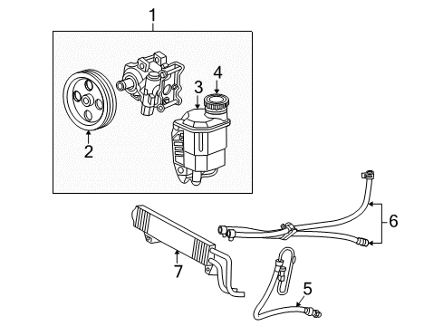 2009 Dodge Ram 2500 P/S Pump & Hoses Diagram 3 - Thumbnail
