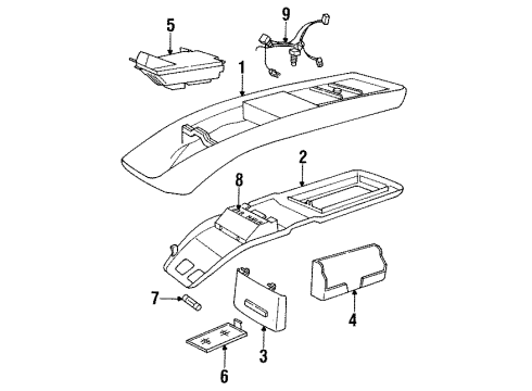 1991 Dodge Shadow Overhead Console Diagram