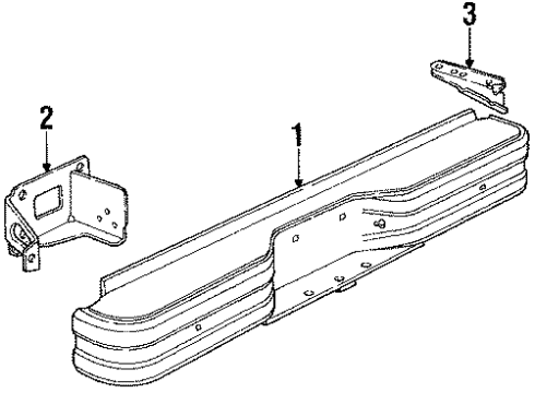 1987 Dodge B350 Bumper Assembly - Rear Diagram 2 - Thumbnail