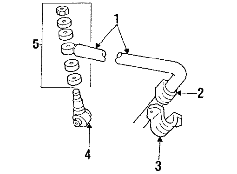 1986 Dodge D150 Stabilizer Bar & Components Diagram 3 - Thumbnail