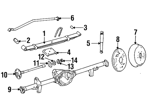 1995 Jeep Wrangler Axle Assembly Diagram for 4773967
