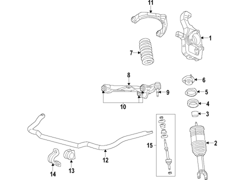 2022 Ram 1500 Coil Spring, Front Diagram for 68442792AC