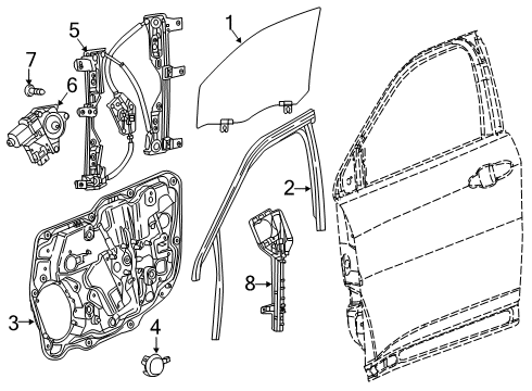 2019 Jeep Compass Carrier Assembly, Front Passenger Side Diagram for 68292078AB