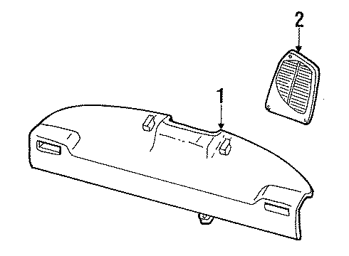 1997 Chrysler LHS Interior Trim - Rear Body Diagram