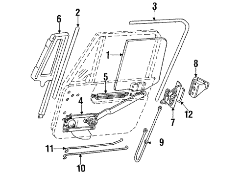 1995 Jeep Wrangler Lock, Front Diagram for 55074951