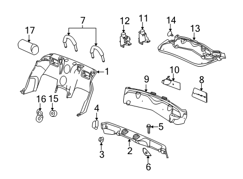 2005 Dodge Viper Outer Bracket, Rear Passenger Side Diagram for 5290108AA