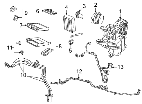 2011 Chrysler Town & Country Expansion Valve, Rear Diagram for 68057718AA
