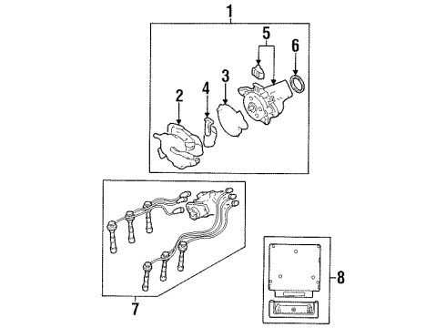 1996 Dodge Avenger Plug Wire Set Diagram for 68303953AA