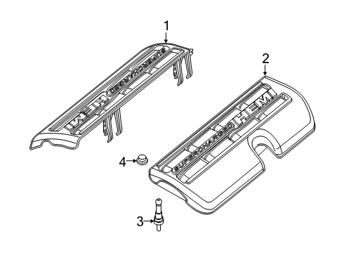 2018 Jeep Grand Cherokee Engine Cover, Passenger Side Diagram for 68190056AE