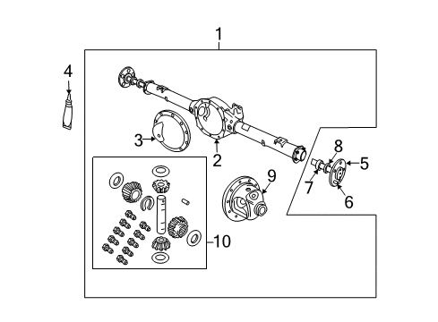 2007 Chrysler Aspen Axle & Differential - Rear Diagram