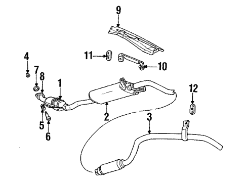 1988 Dodge Caravan Catalytic Converter Diagram for E0015031