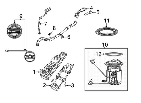 2020 Jeep Wrangler Fuel Cap Diagram for 68357476AC