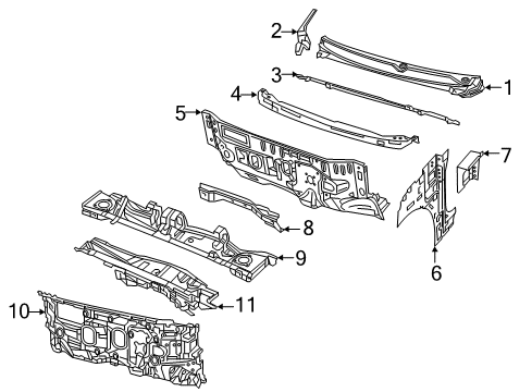 2020 Chrysler Pacifica Dash Panel Diagram for 68227586AF