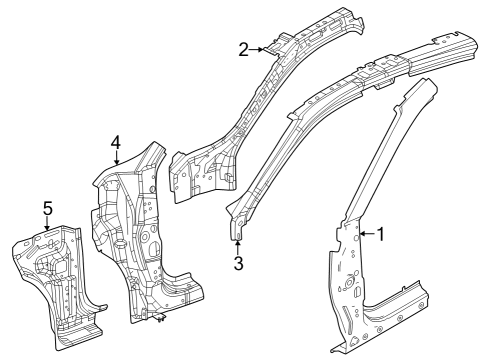2024 Dodge Hornet Inner Windshield Pillar Diagram for 68611846AA