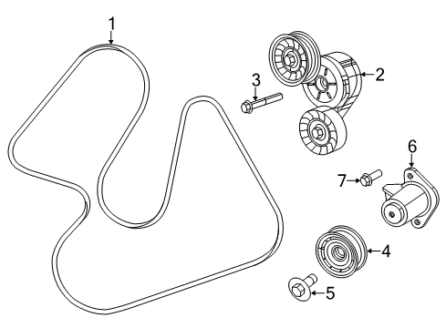2013 Ram 1500 Belt Tensioner Diagram for 53030958AC