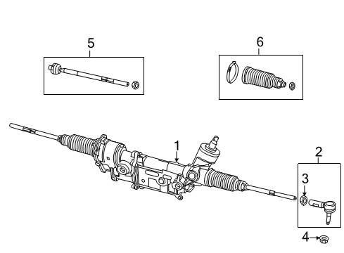 2024 Ram 1500 Classic Steering Gear, Front Diagram for 68536637AB