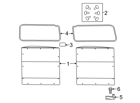 2020 Ram ProMaster City Door Trim Panel Plug Diagram for 1ZQ13JXWAA