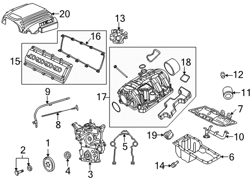 2013 Dodge Challenger Engine Cover Diagram for 4591895AI