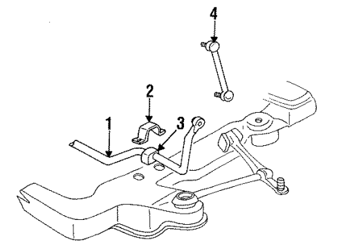 1995 Chrysler LHS Stabilizer Bar Bushing Diagram for 4695838