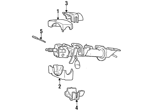 1991 Chrysler New Yorker Shroud, Switches & Levers Diagram 2 - Thumbnail