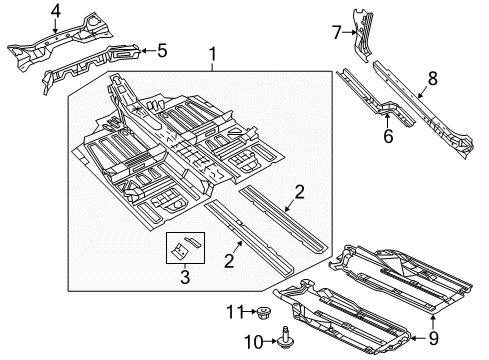 2016 Dodge Dart Rail Assembly, Front Passenger Side Diagram for 68087918AF