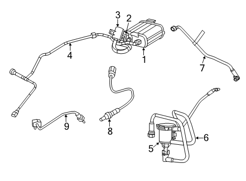 2014 Chrysler 200 Canister Hose Diagram for 68079258AD